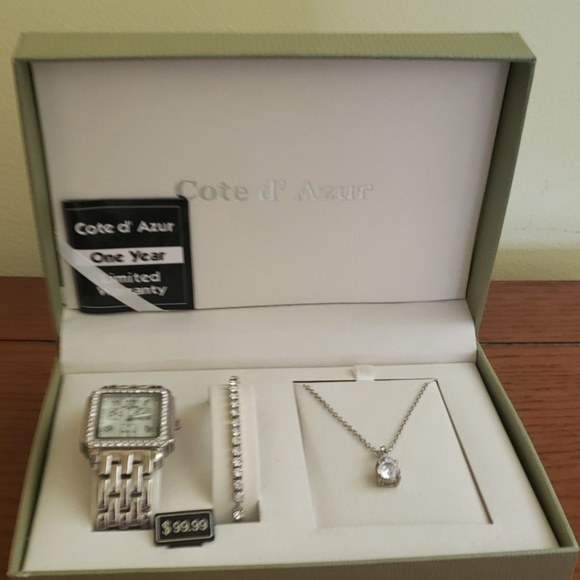 Cote d' Azur Watch, Necklace Bracelet Set - Picture 6 of 7